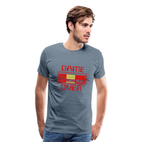 Game Over (Men's Premium T-Shirt) - steel blue