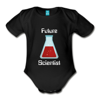Future Scientist (Organic Short Sleeve Baby Bodysuit) - black
