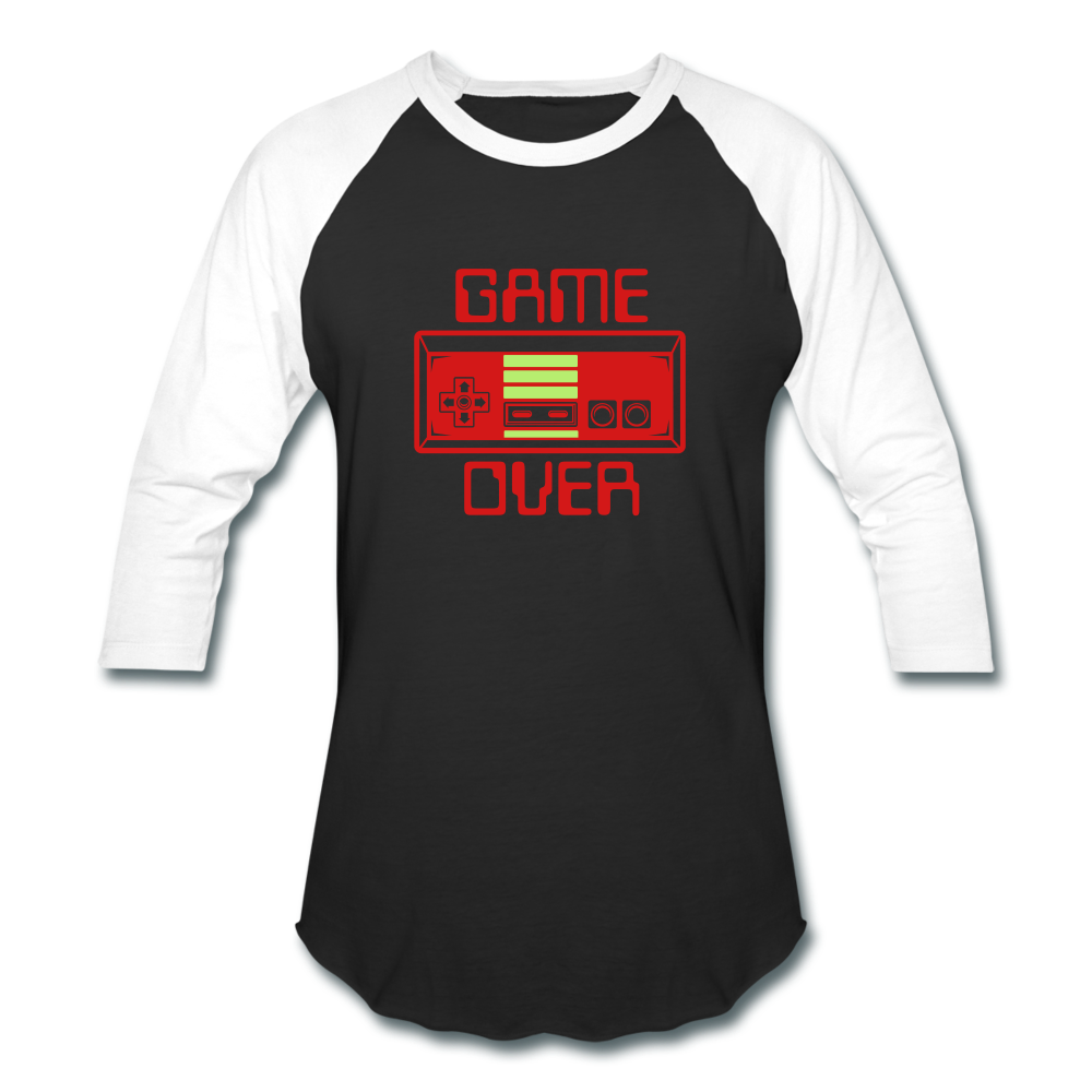 Game Over (Baseball T-Shirt) - black/white