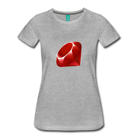 Ruby Logo (Women’s Premium T-Shirt) - heather gray