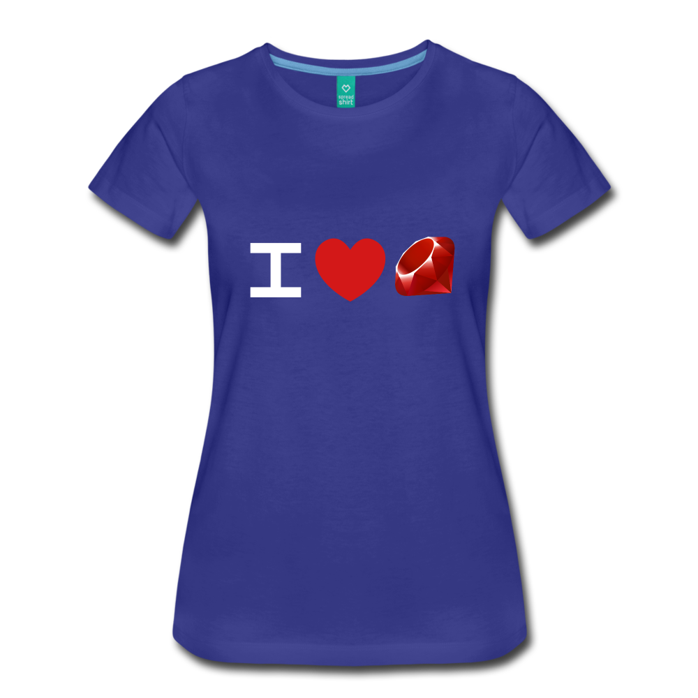 I Heart Ruby (Women’s Premium T-Shirt) - royal blue