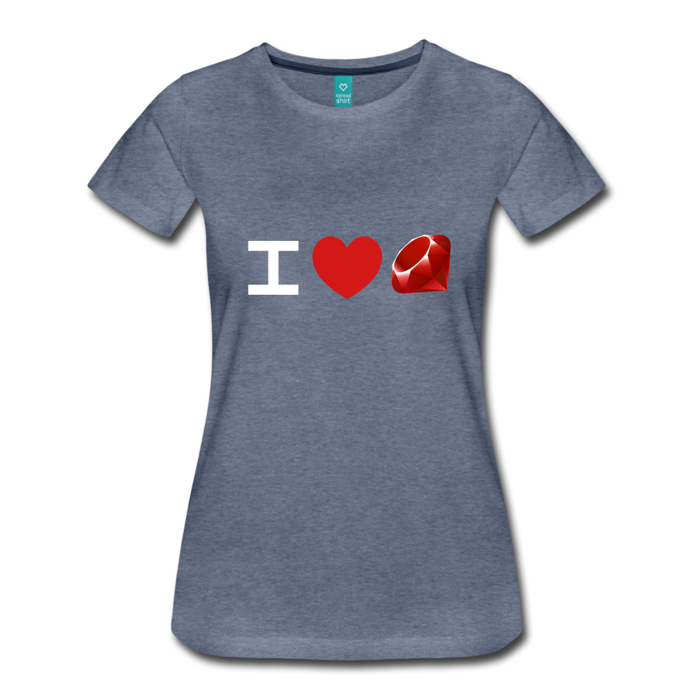 I Heart Ruby (Women’s Premium T-Shirt) - heather blue
