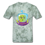Cute Alien (Men's T-Shirt) - military green tie dye