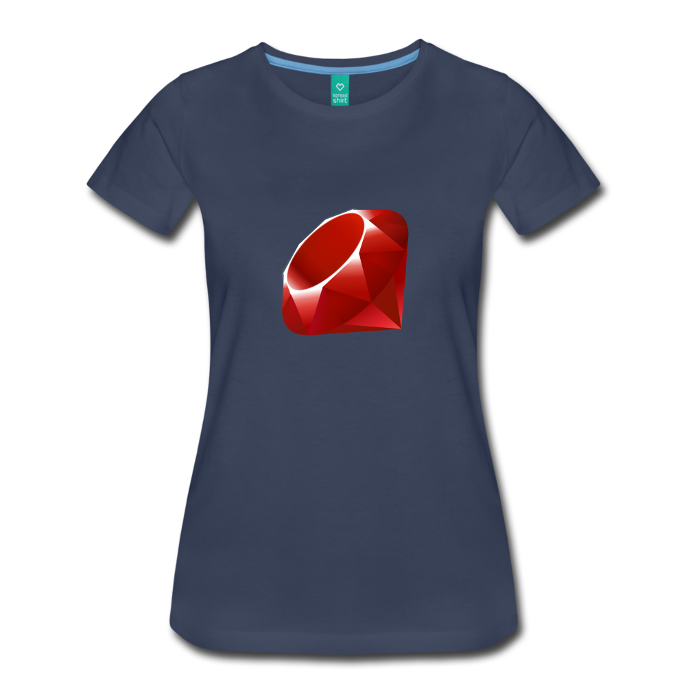 Ruby Logo (Women’s Premium T-Shirt) - navy
