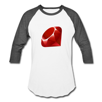 Ruby Logo (Baseball T-Shirt) - white/charcoal