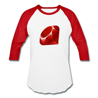 Ruby Logo (Baseball T-Shirt) - white/red