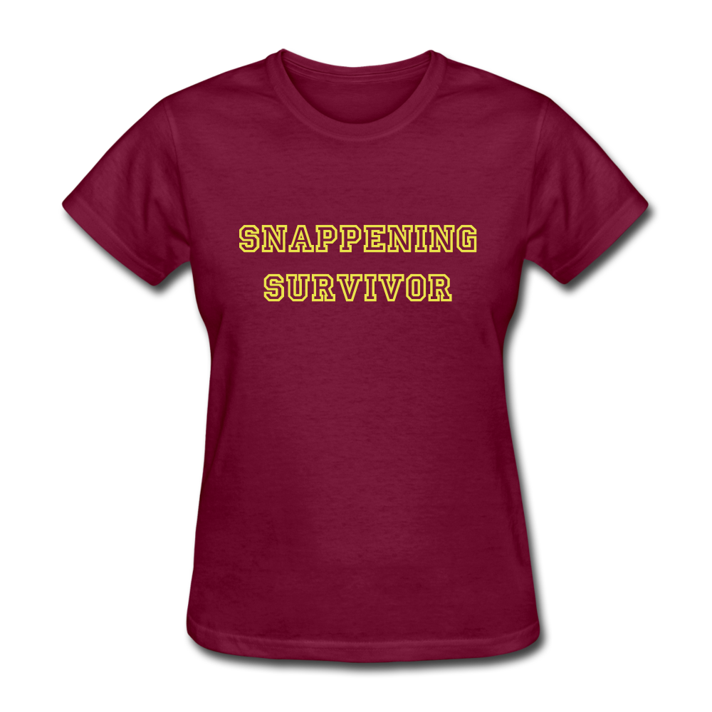 Snappening Survivor (Women's T-Shirt) - burgundy