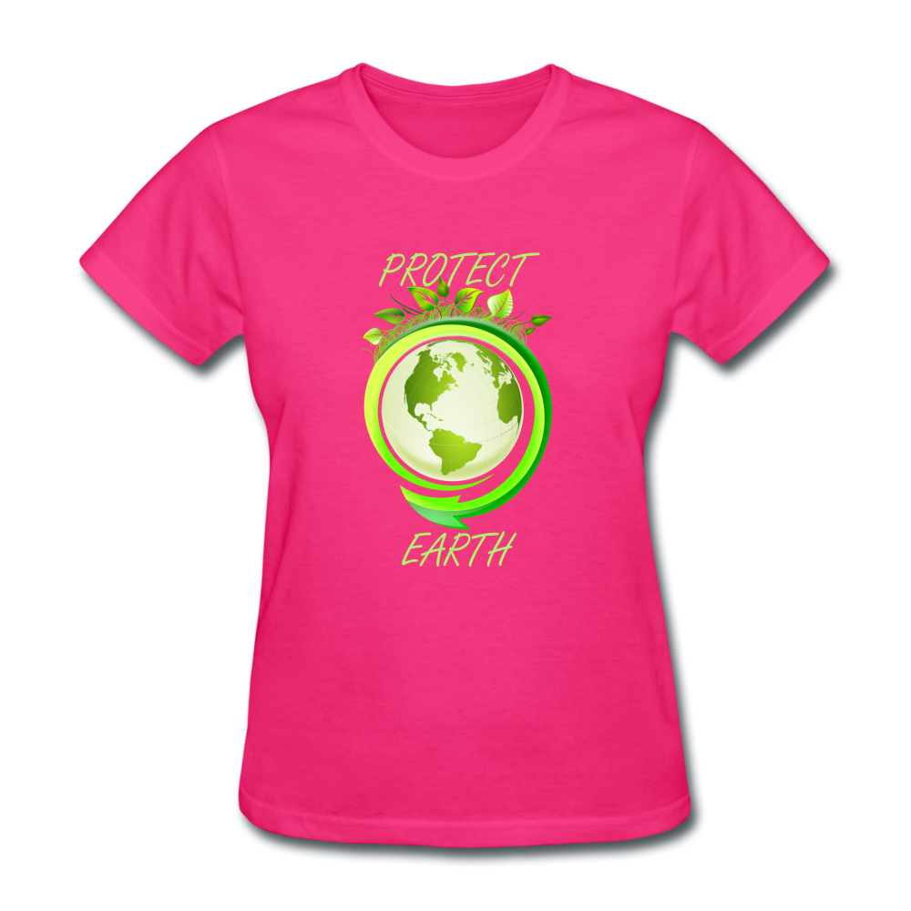 Protect the Earth (Women's T-Shirt) - fuchsia
