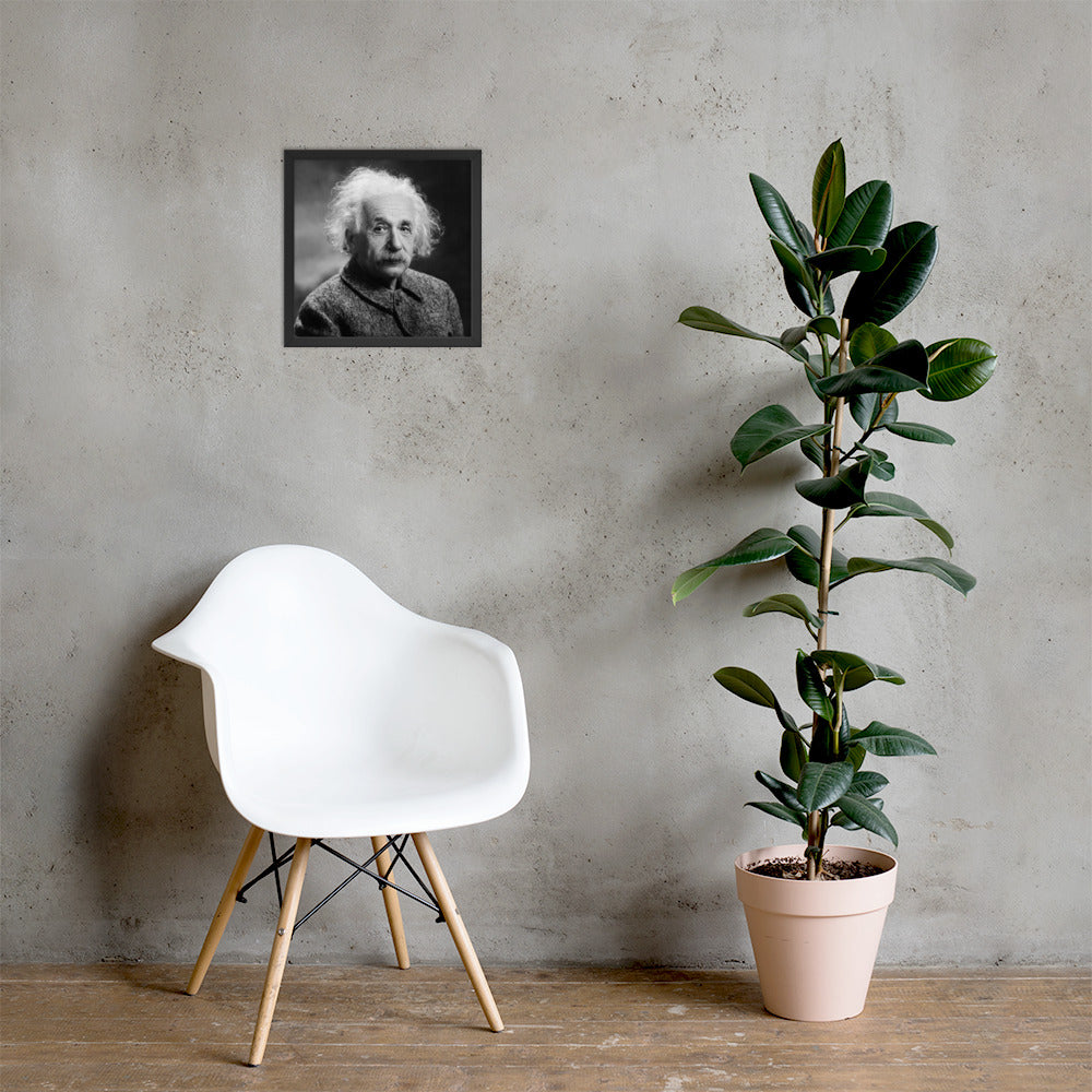 Einstein Portrait (Poster - Photo Paper Framed)