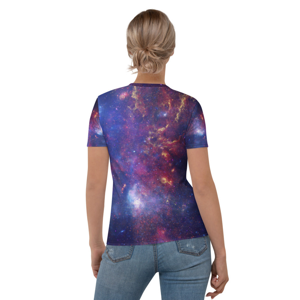 Milky Way Center - 3 Views (Women's Crew Neck T-shirt)