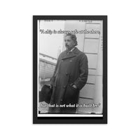 Einstein Aboard a Ship with Quote (Poster - Matte Framed)