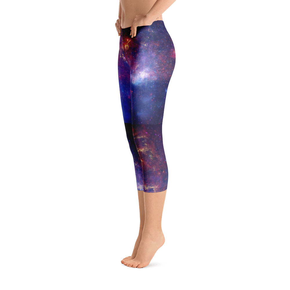 Milky Way Center - 3 Views (Women's Capri Leggings)