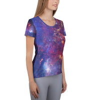Milky Way Center - 3 Views (Women's Athletic T-shirt)