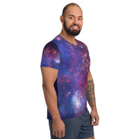 Milky Way Center - 3 Views (Men's Athletic T-shirt)