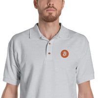 Bitcoin Logo (Embroidered Polo Shirt)