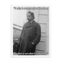 Einstein Aboard a Ship with Quote (Poster - Photo Paper Framed)