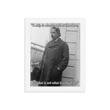 Einstein Aboard a Ship with Quote (Poster - Matte Framed)