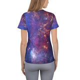 Milky Way Center - 3 Views (Women's Athletic T-shirt)