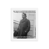 Einstein Aboard a Ship with Quote (Poster - Photo Paper Framed)