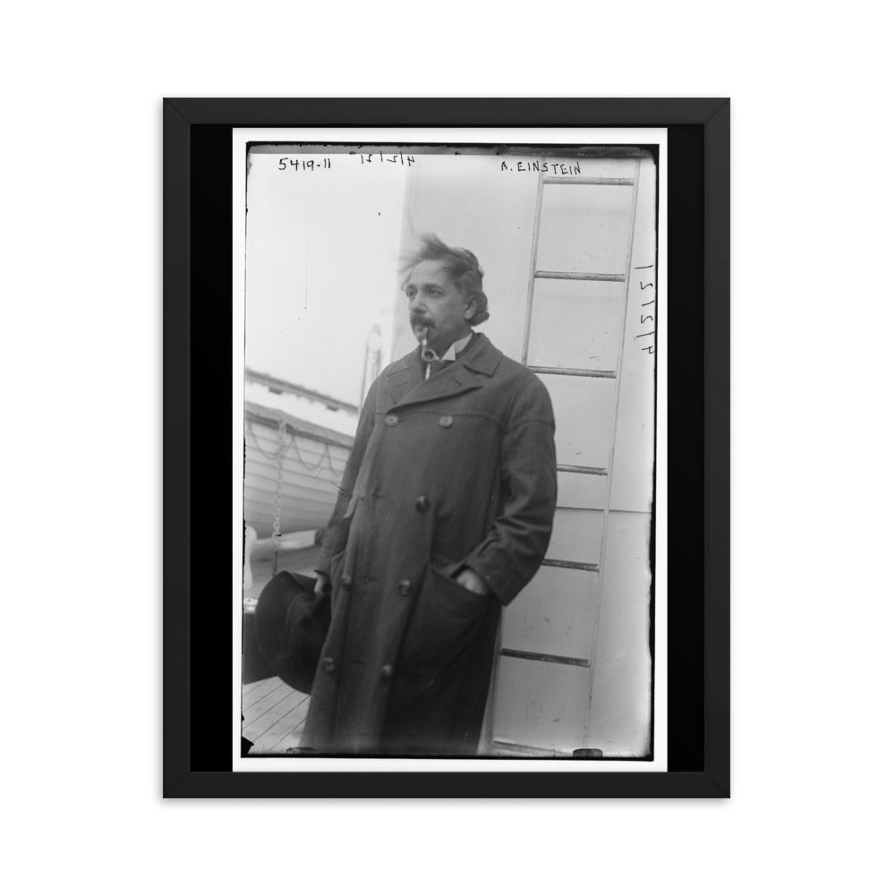 Einstein Aboard a Ship (Poster - Photo Paper Framed)