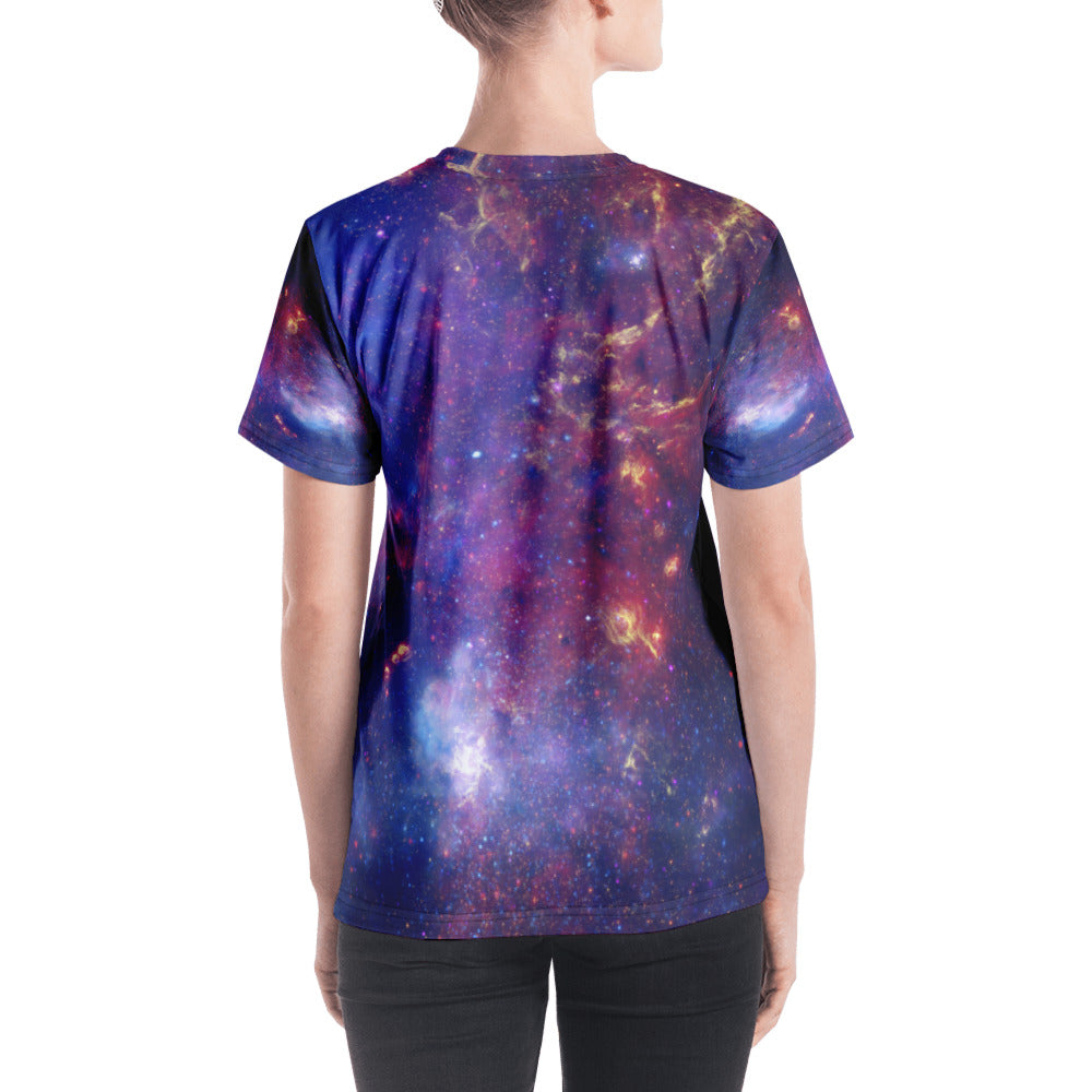 Milky Way Center - 3 Views (Women's V-neck T-shirt)