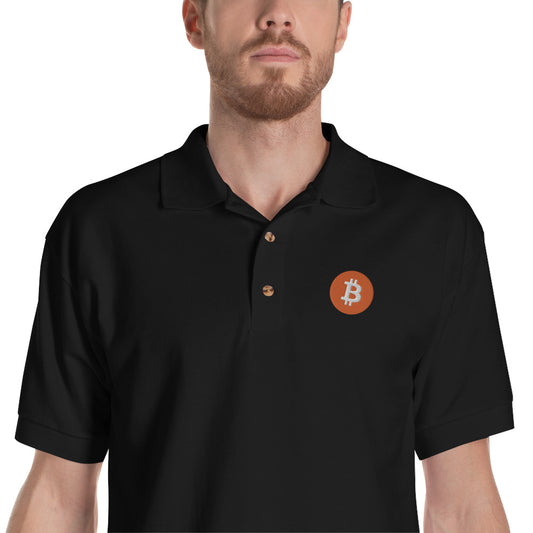 Bitcoin Logo (Embroidered Polo Shirt)