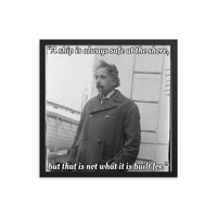 Einstein Aboard a Ship with Quote (Poster - Photo Paper Framed)