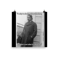 Einstein Aboard a Ship with Quote (Poster - Paper Matte)