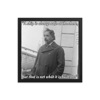 Einstein Aboard a Ship with Quote (Poster - Photo Paper Framed)