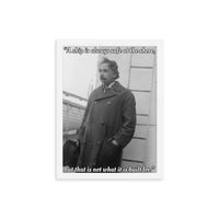 Einstein Aboard a Ship with Quote (Poster - Photo Paper Framed)