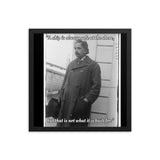 Einstein Aboard a Ship with Quote (Poster - Matte Framed)