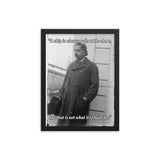 Einstein Aboard a Ship with Quote (Poster - Matte Framed)
