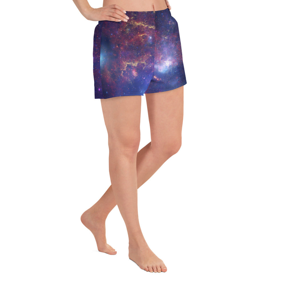 Milky Way Center - 3 Views (Women's Athletic Short Shorts)