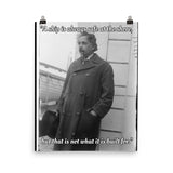 Einstein Aboard a Ship with Quote (Poster - Paper Matte)