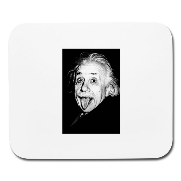 Silly Einstein (Mouse pad Horizontal) - white