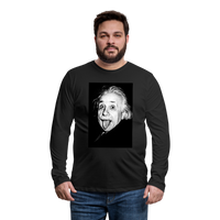Silly Einstein (Men's Premium Long Sleeve T-Shirt) - black