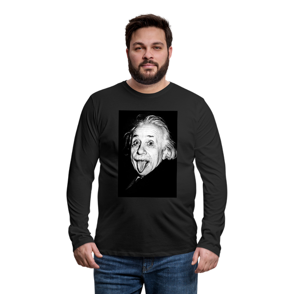 Silly Einstein (Men's Premium Long Sleeve T-Shirt) - black