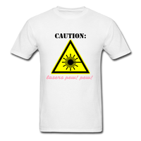 Caution Lasers (Men's T-Shirt) - white