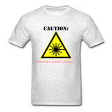 Caution Lasers (Men's T-Shirt) - light heather gray