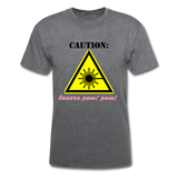 Caution Lasers (Men's T-Shirt) - mineral charcoal gray