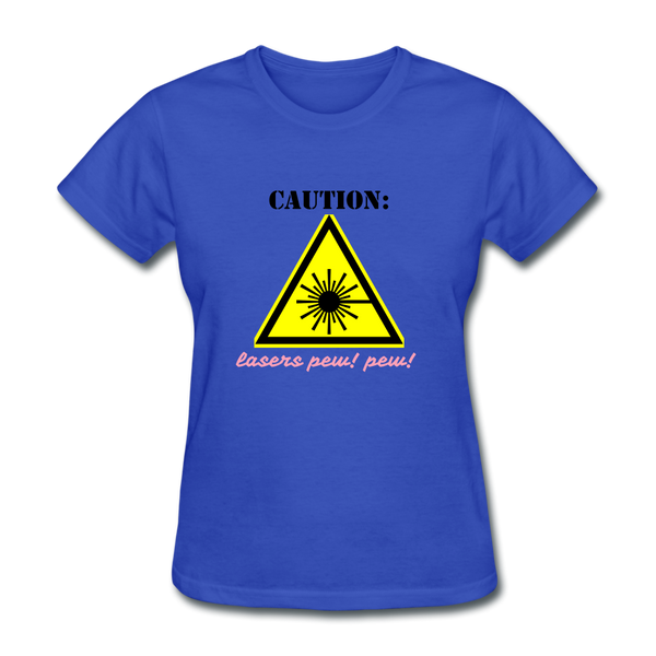 Caution Lasers (Women's T-Shirt) - royal blue
