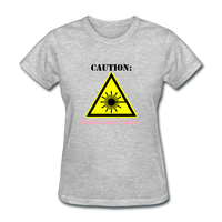 Caution Lasers (Women's T-Shirt) - heather gray