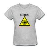 Caution Lasers (Women's T-Shirt) - heather gray