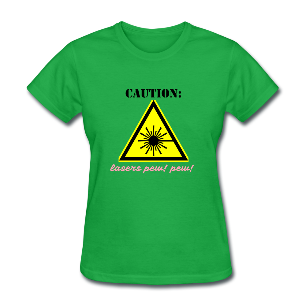 Caution Lasers (Women's T-Shirt) - bright green
