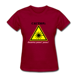 Caution Lasers (Women's T-Shirt) - dark red