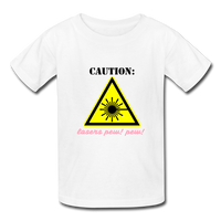 Caution Lasers (Kids' T-Shirt) - white