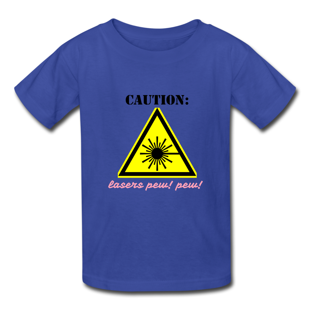 Caution Lasers (Kids' T-Shirt) - royal blue