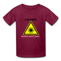 Caution Lasers (Kids' T-Shirt) - burgundy