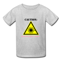 Caution Lasers (Kids' T-Shirt) - heather gray