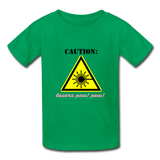 Caution Lasers (Kids' T-Shirt) - kelly green